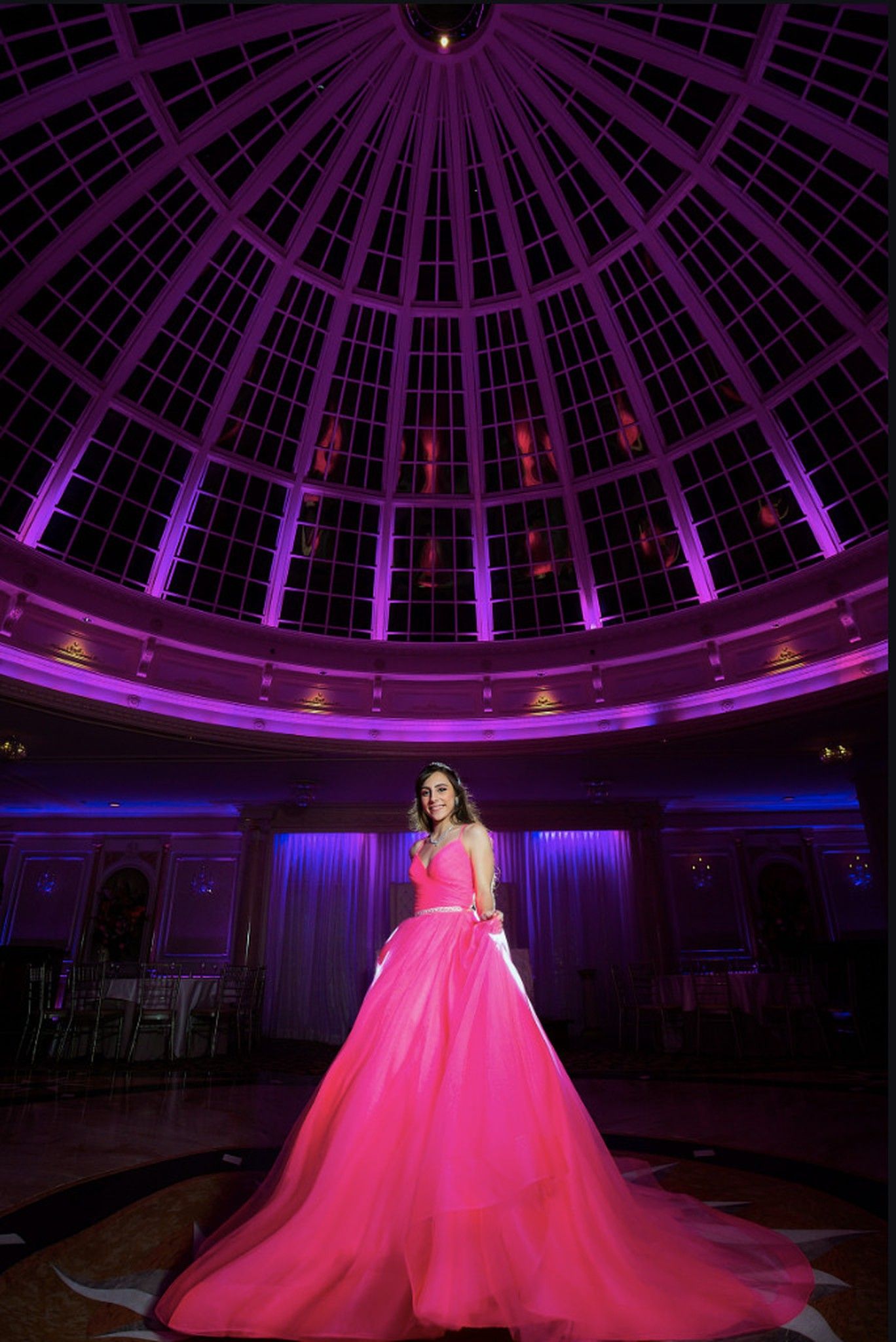 Sweet 16 celebrant in pink gown