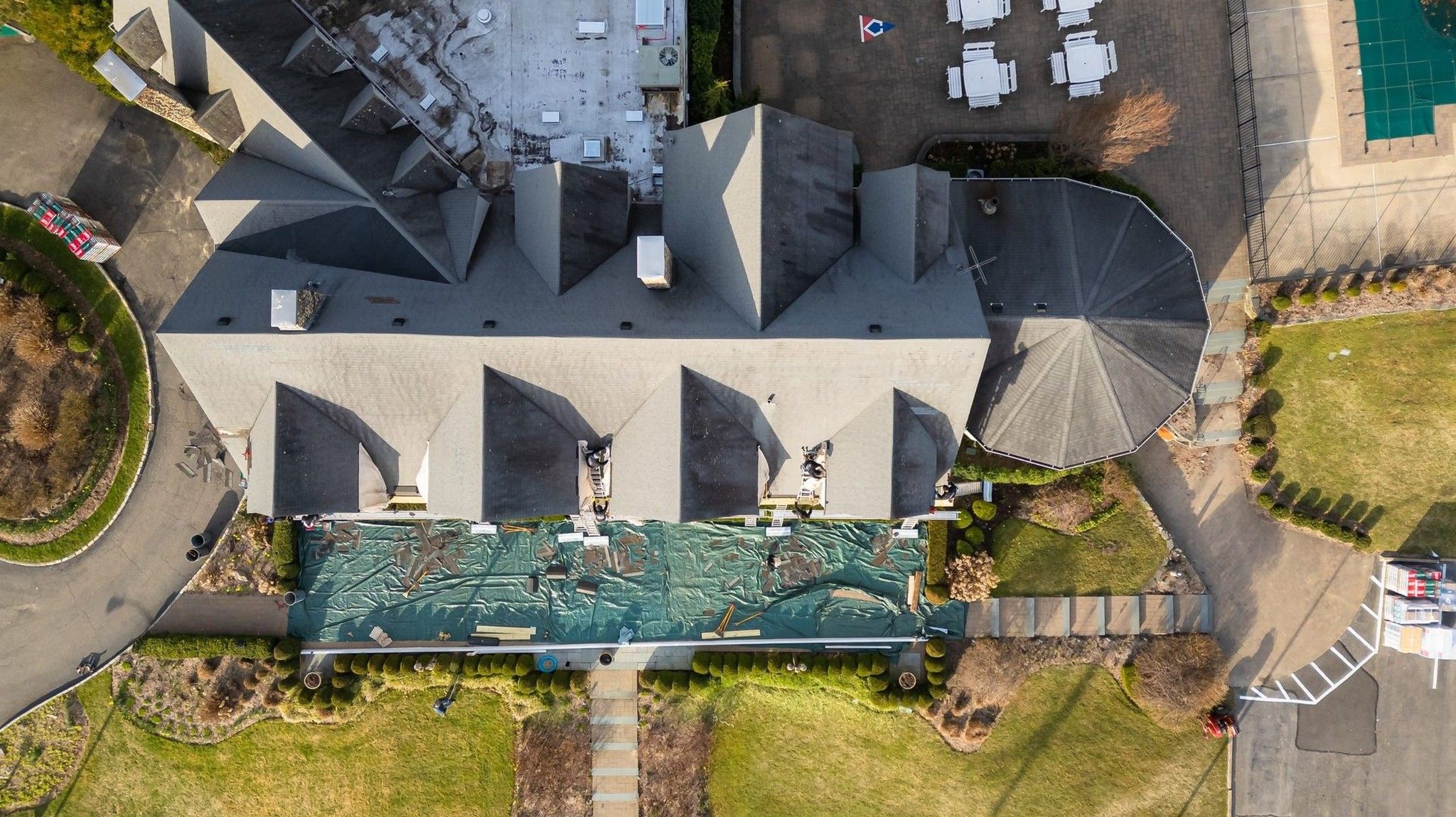 Before - Roof tear-off in progress